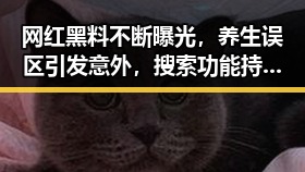 网红黑料不断曝光，养生误区引发意外，搜索功能持续优化